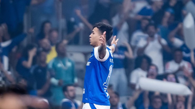 Kaio Jorge marca dois e Cruzeiro vence Palmeiras pelo Brasileirão