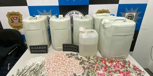 Drogas e 94 litros de lança-perfume apreendidos em Campinas (SP)