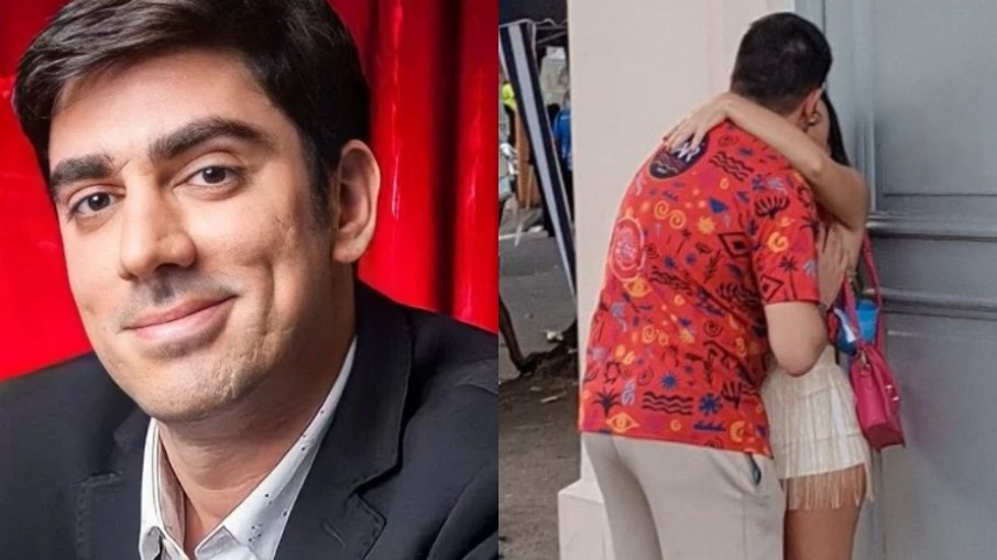 Marcelo Adnet aos beijos com mulher durante carnaval 2024