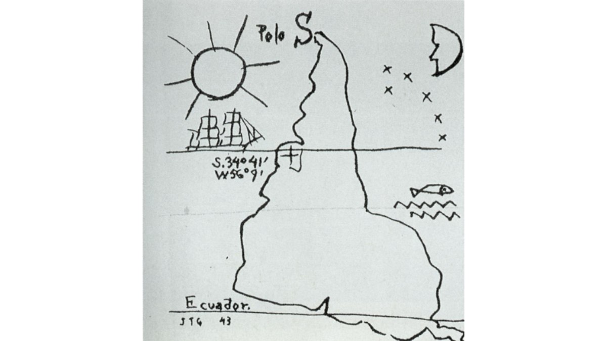 'América Invertida', obra do pintor uruguaio Joaquín Torres García