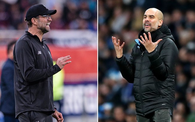 Duelo Klopp (Liverpool) x Guardiola (Manchester City) poderá decidir o título inglês de 2023/24