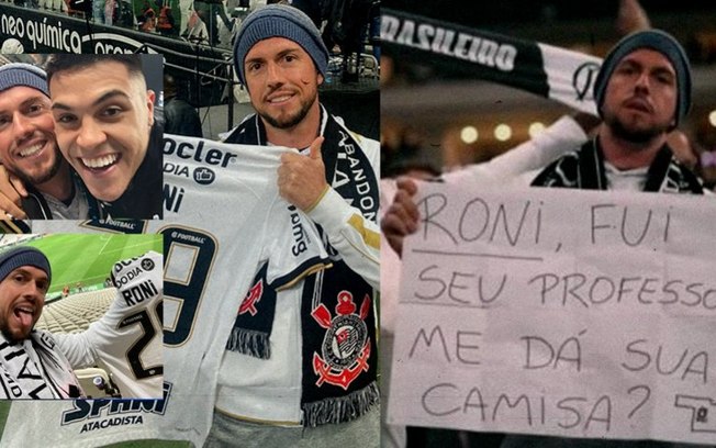 Professor de Roni destaca amizade com jogador após cartaz viralizar em jogo do Corinthians