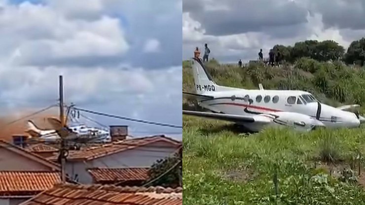 Vídeo: avião sai da pista e cai por falha no motor em MG