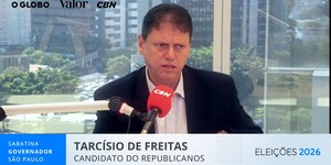 Tarcísio defende fim da reeleição em sabatina