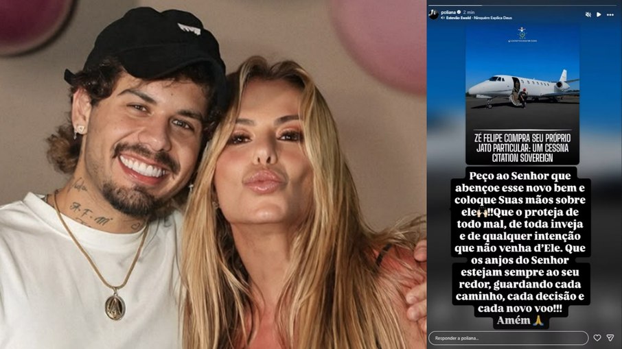 Poliana Rocha parabeniza Zé Felipe