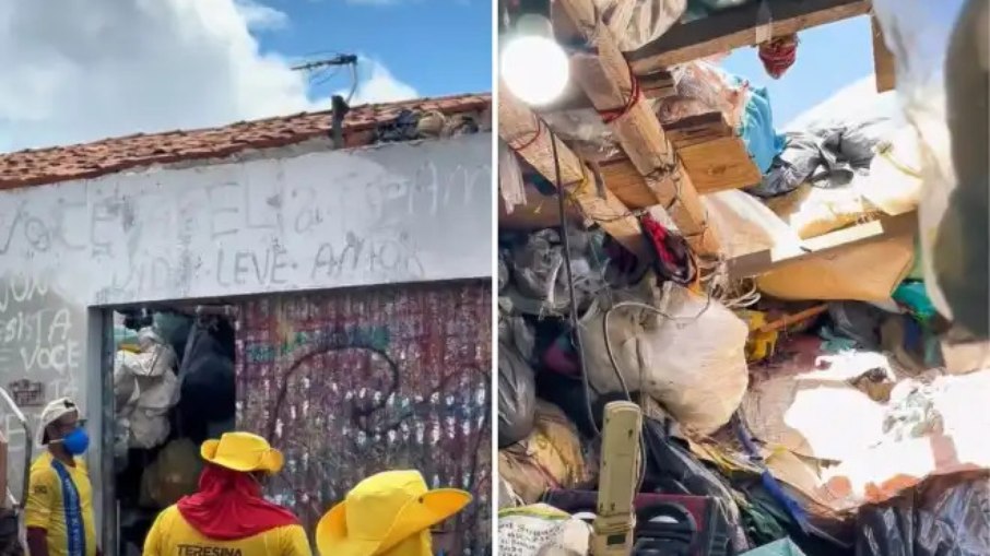 Casa em Piauí tinha mais de 40 toneladas de resíduos