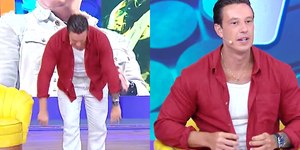 Gabriel Cartolano faz desafio ao vivo e diz: "Não dá"