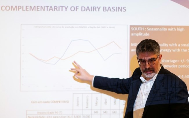 Paul Grasset, diretor-geral da cooperativa Itambé, durante reunião em Belo Horizonte, em 16 de abril de 2024