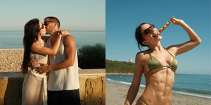 Jade Picon posa de biquíni em viagem com André Lamoglia