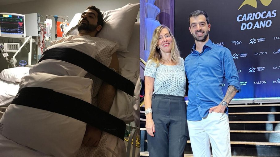 Bruno Drummond de Freitas, paciente 01 da polilaminina; primeiro registro de 2018 quando sofreu um grave acidente de carro, e o segundo de 2026 ao lado de Tatiana Sampaio Bruno Drummond de Freitas, paciente 01 da polilaminina; primeiro registro de 2018 quando sofreu um grave acidente de carro, e o segundo de 2026 ao lado de Tatiana Sampaio