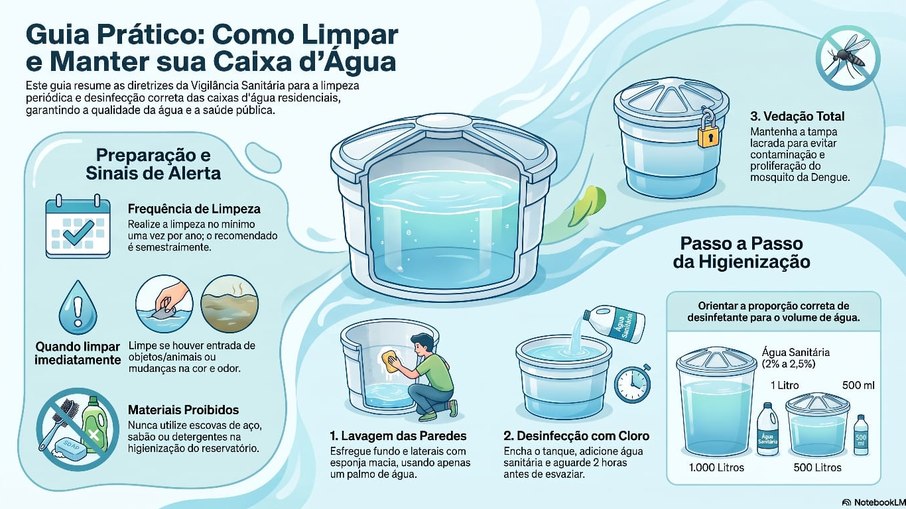 Como limpar e manter sua caixa d'água