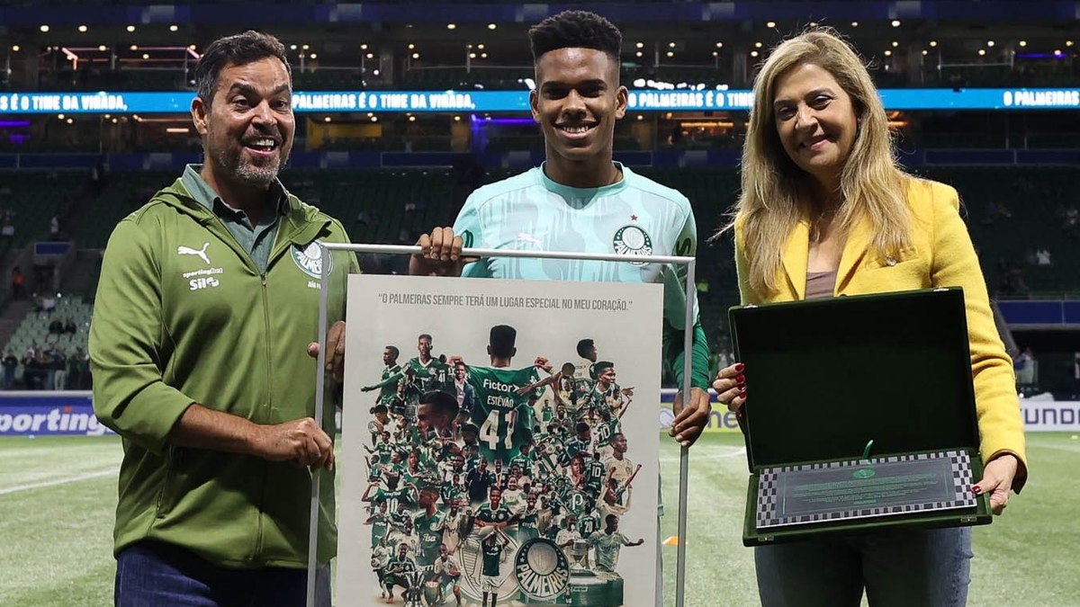 Palmeiras homenageia Estêvão em despedida do jovem no Allianz Parque