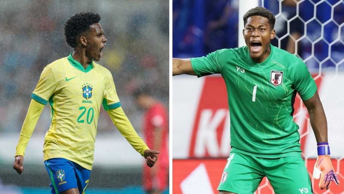 Estêvão e o goleiro Zion Suzuki Estêvão e o goleiro Zion Suzuki