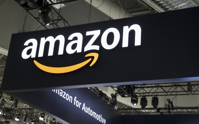 Logo da Amazon no Consumer Electronics Show (CES) de Las Vegas, Nevada, em 10 de janeiro de 2025