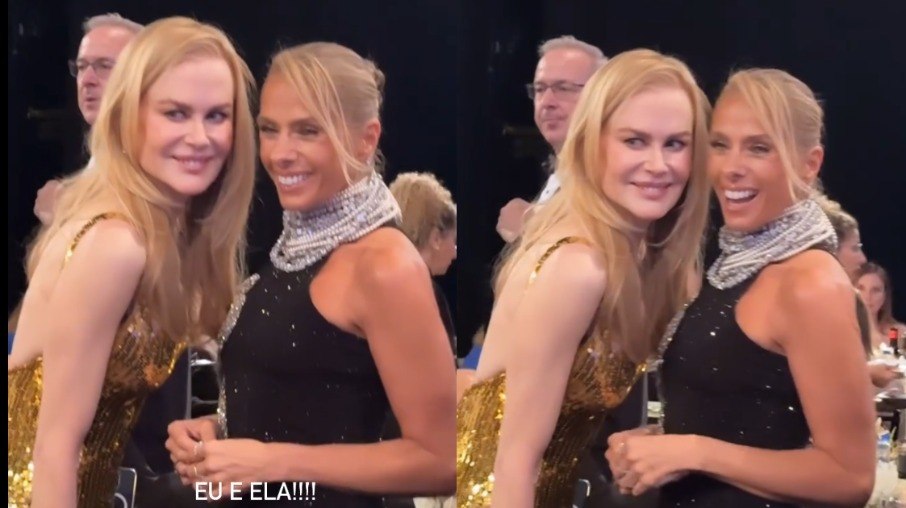 Adriane Galisteu posa ao lado de Nicole Kidman