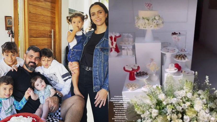 Leticia e Juliano Cazarré celebram um ano da filha caçula com festa