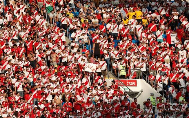 Torcedores do Peru durante a Copa 2018 foram premiados pela Fifa