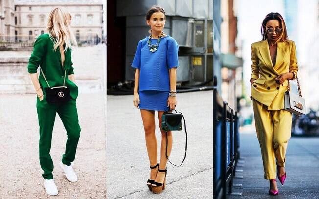 conjunto completo Short Croped e terceira peça roupa feminina moda  blogueira tendência tons de azul verão