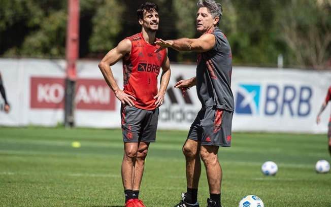 Renato Gaúcho comandou Rodrigo Caio no Flamengo, em 2021 