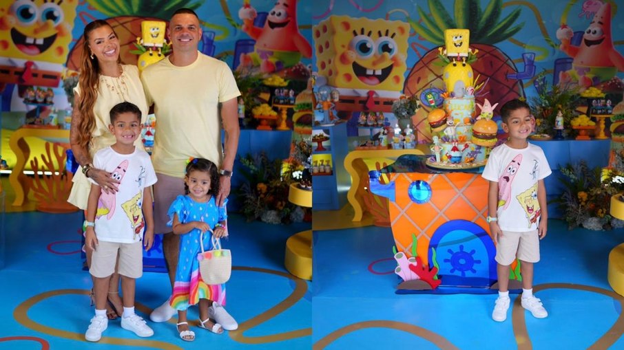 Filho de Evelyn Regly comemorou 7 anos com festão 