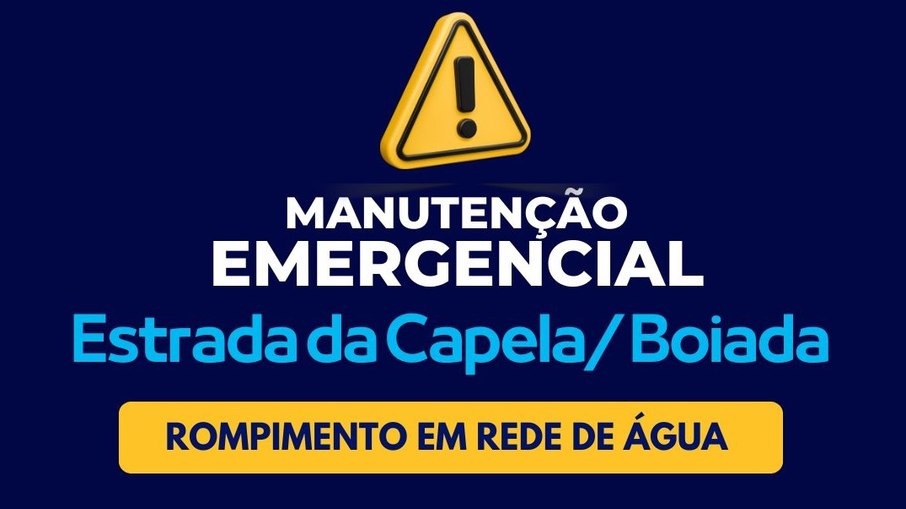Fornecimento de água deverá retornar de forma gradativa ao longo da tarde Fornecimento de água deverá retornar de forma gradativa ao longo da tarde