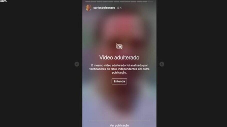 Postagem de Carlos Bolsonaro foi adulterada pelo Instagram