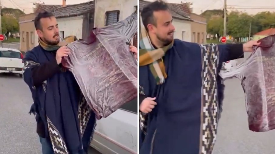 Roupa ficou congelada em Cerrito, no RS; temperaturas negativas foram registradas no Sul do país