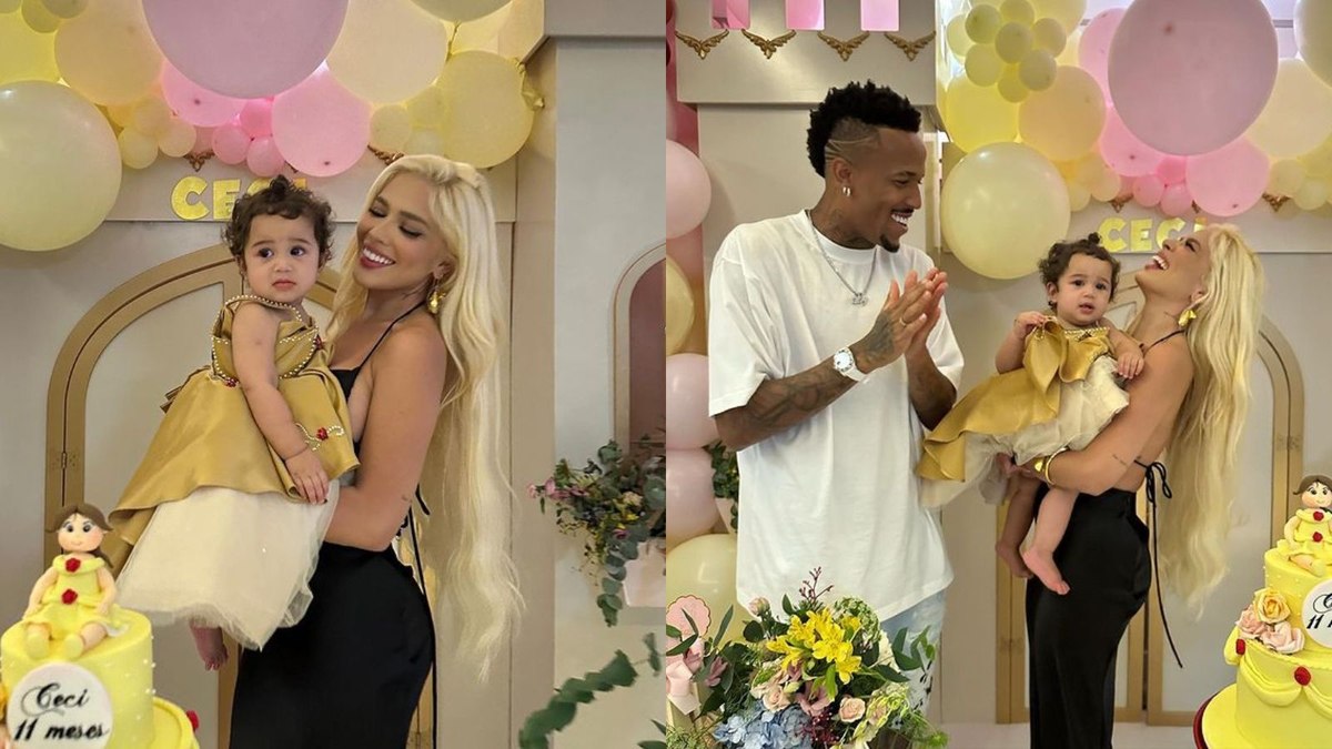 Karoline Lima e Éder Militão celebraram 11 meses da filha, Cecília