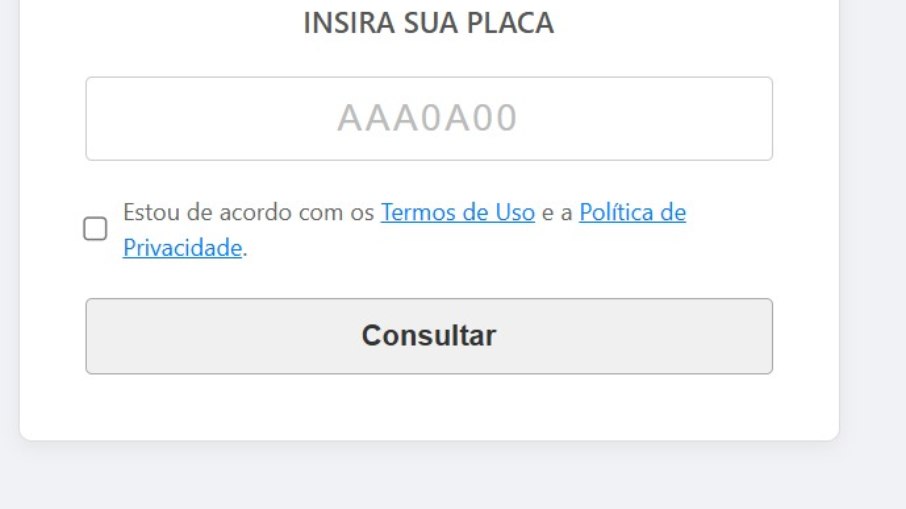 Site para consulta de dívidas com o Siga Fácil.