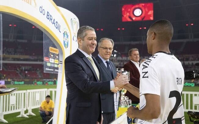 Rogério Caboclo, presidente da CBF, na cerimônia da Copa do Brasil 2019