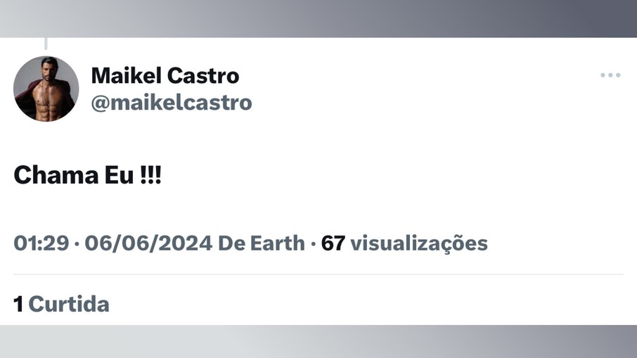 Print do comentário de Maikel Castro no post de Rodrigo Carelli