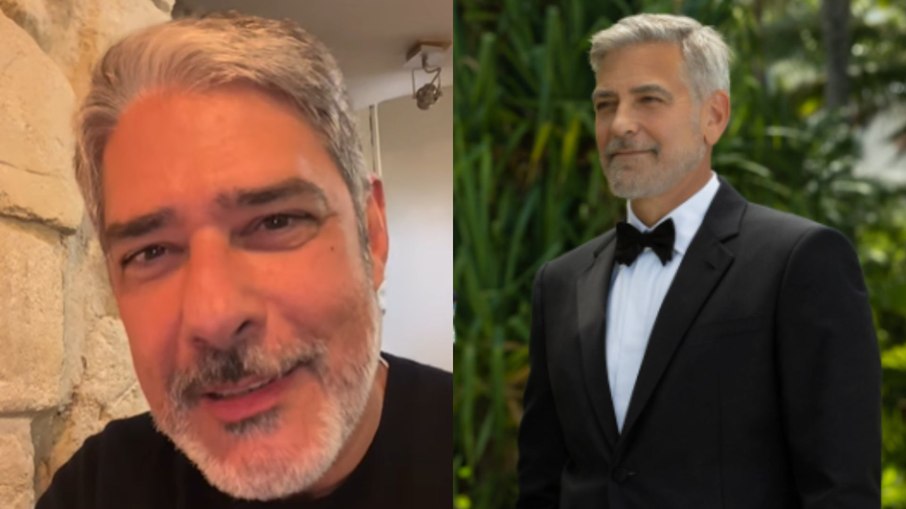William Bonner encontra George Clooney mas não tieta