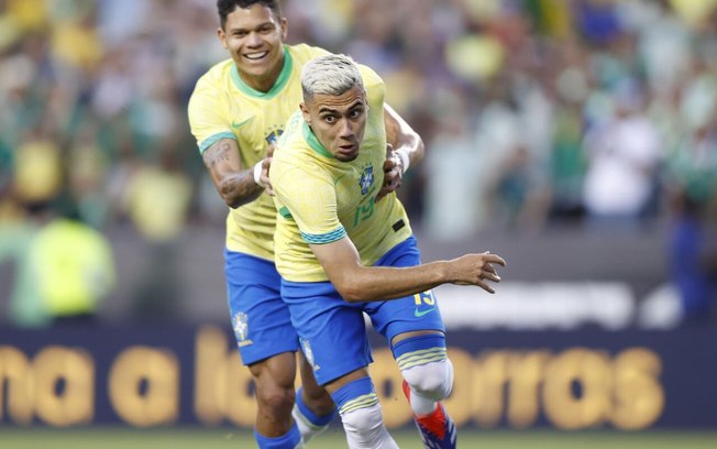 Andreas Pereira comemora o primeiro gol marcado com a camisa da Seleção - Foto: Rafael Ribeiro/CBF