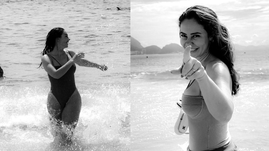 Paolla Oliveira celebra o verão e antecipa clima de folia em dia de praia