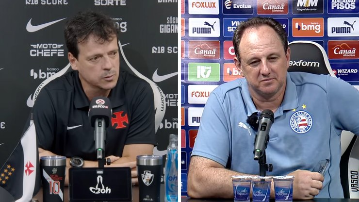 O que Diniz e Ceni falaram após derrota do Vasco para o Bahia