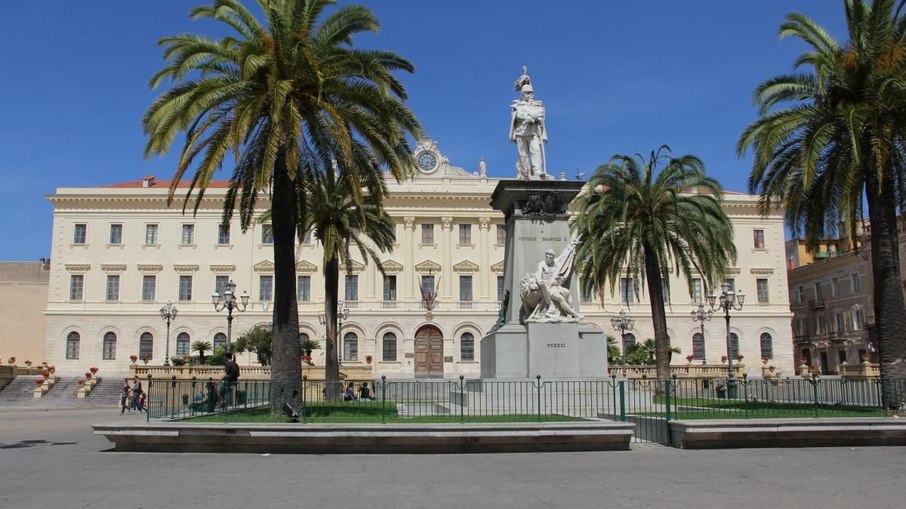 Praça da Itália, Sassari, Sardenha, Itália