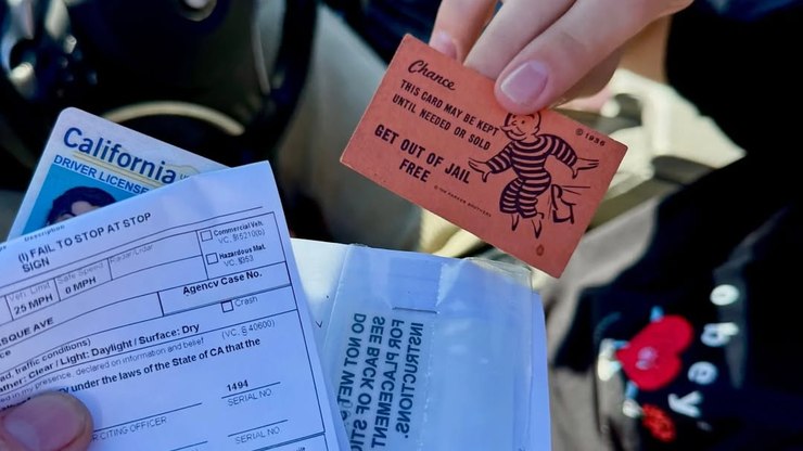 Motorista tenta evitar multa com carta do Banco Imobiliário