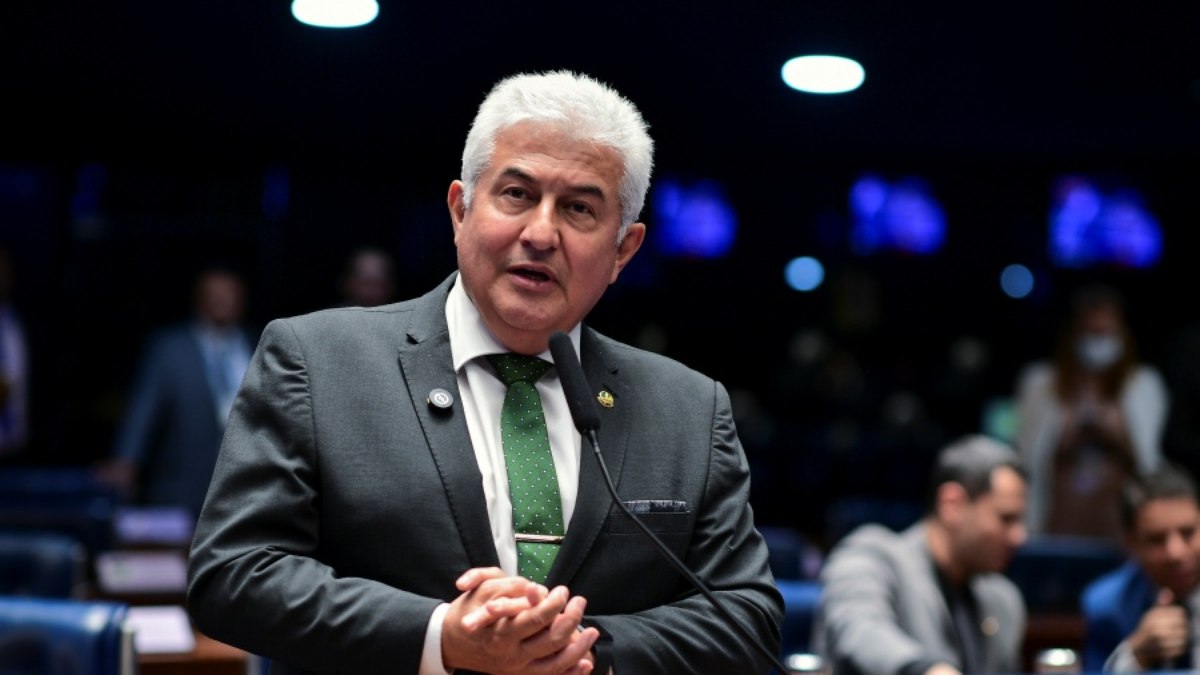 Senador Astronauta Marcos Pontes, durante sessão deliberativa no Plenário do Senado Federal