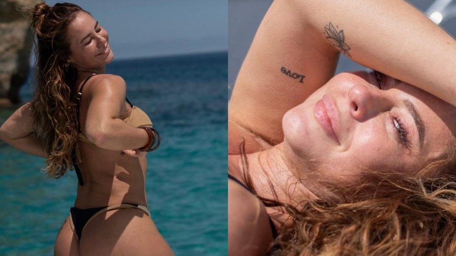 Paolla Oliveira quebra a internet em poses de biquíni em barco na Itália