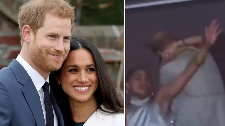 Príncipe Harry e Meghan trocam carinho durante show da Beyoncé; vídeo