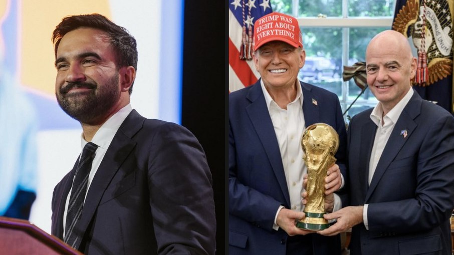 Zohran Mamdani, Donald Trump e Gianni Infantino Zohran Mamdani, Donald Trump e Gianni Infantino