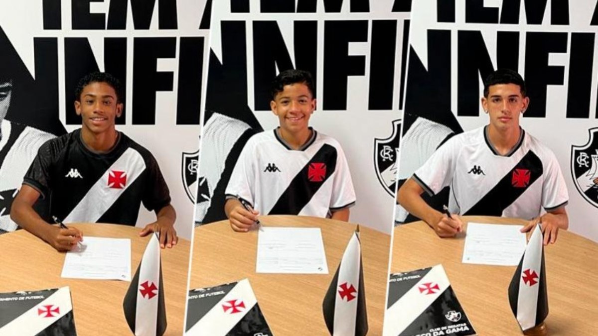 Vasco assina contratos de formação com três jogadores da base do clube