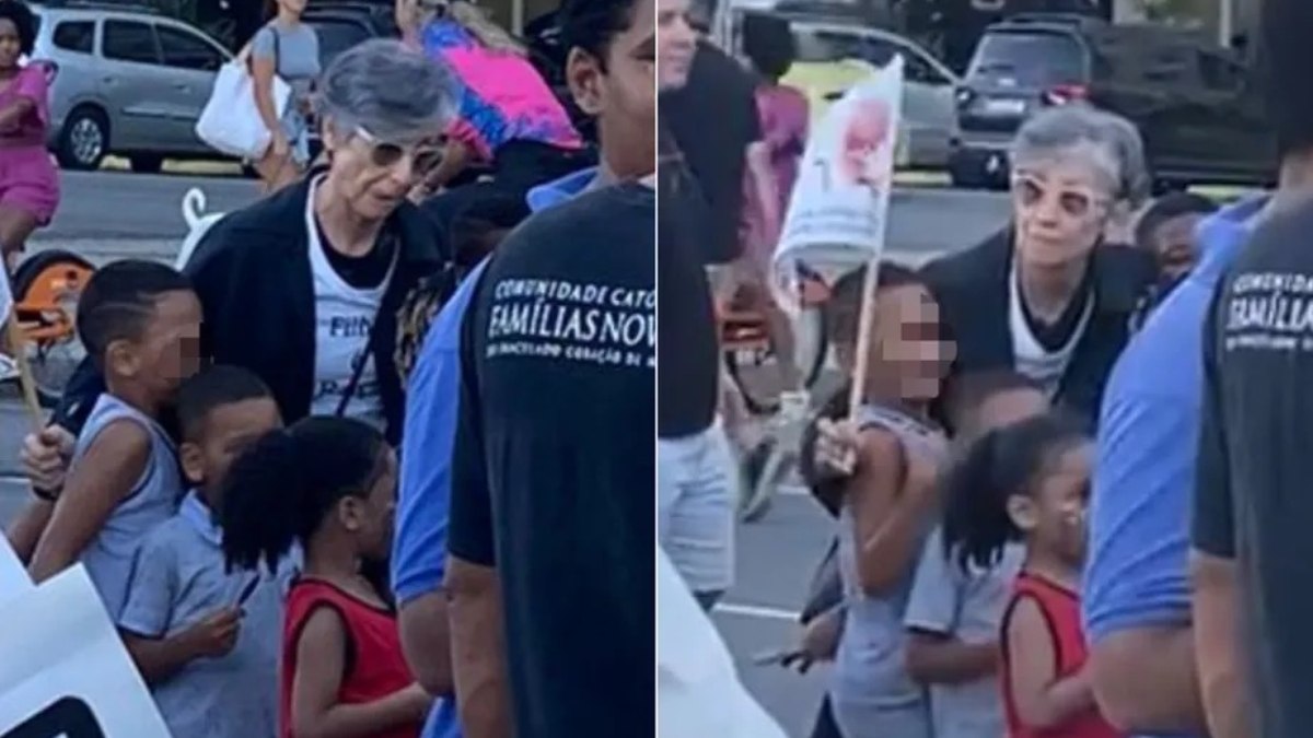 Cássia Kis é vista em passeata contra o aborto na Zona Sul do Rio de Janeiro