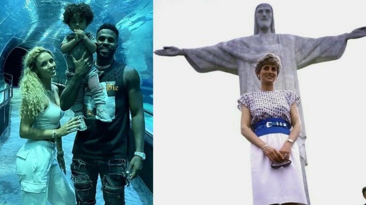 Jason Derulo com a família no AquaRio e a Princesa Diana no Cristo Redentor, no Rio de Janeiro
