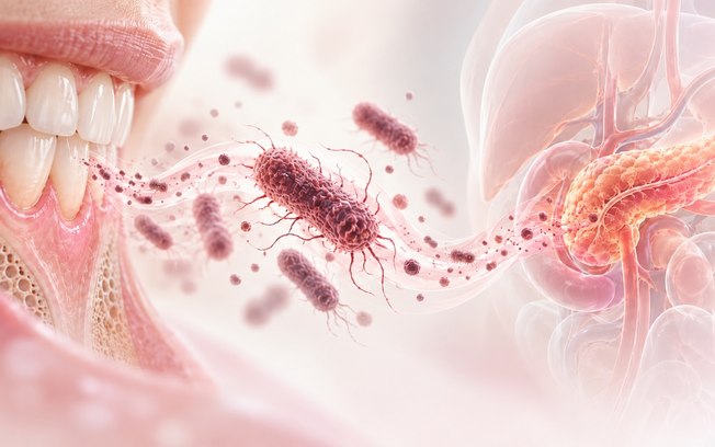 Periodontite eleva risco 56% de câncer pancreático