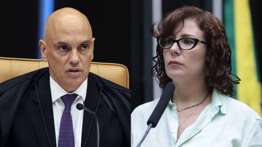 Alexandre de Moraes (E) e Carla Zambelli (D) Alexandre de Moraes (E) e Carla Zambelli (D)