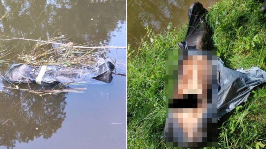 Casal chama polícia ao encontrar saco plástico em canal com algo dentro que parecia um corpo
