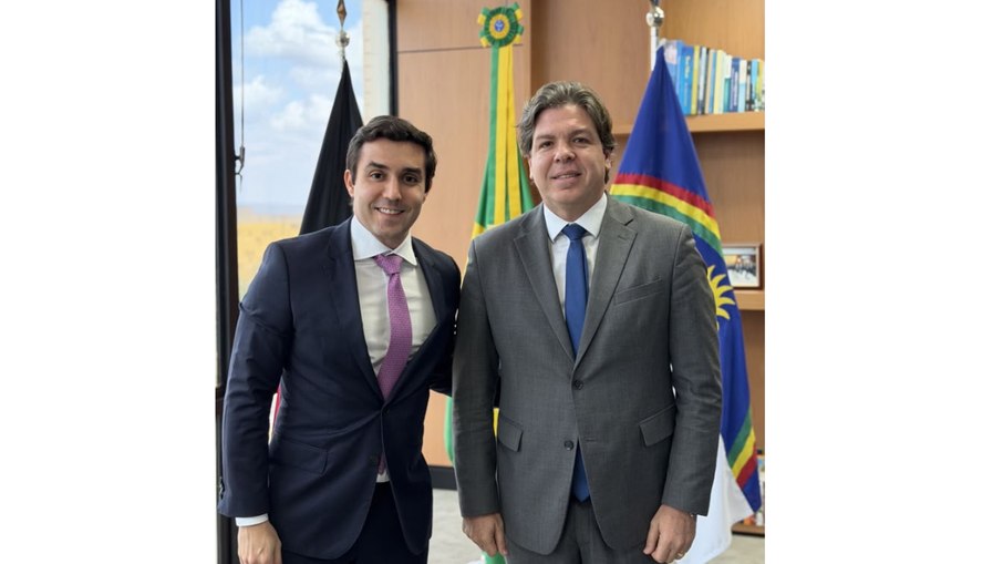 Empresário Salim Bayde Neto e o ministro das Comunicações, Frederico de Siqueira Filho