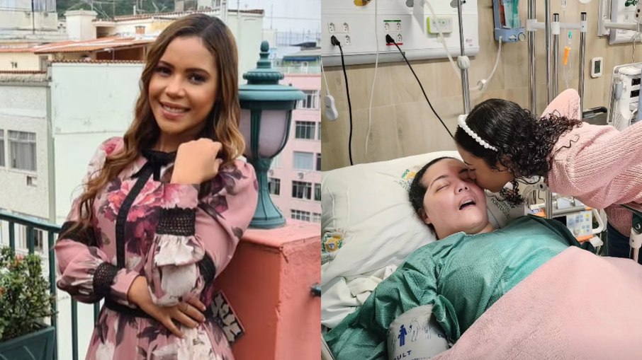 Amanda Wanessa ganha beijo da filha, Mel