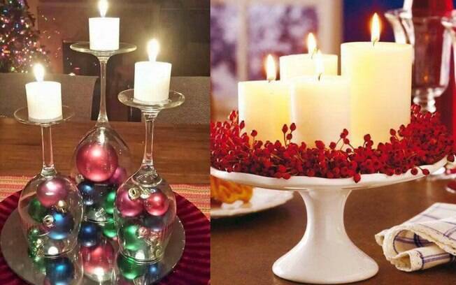 As velas podem ser usadas na decoração de Natal; veja como
